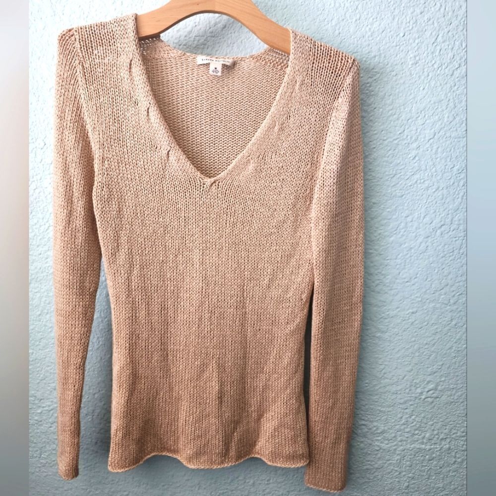 Banana Republic silk sweayer blouse coastal minimalist lagenlook